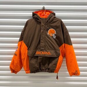 Vintage NWT Cleveland Browns NFL Pro Line Authentic Puffer Jacket Men's L